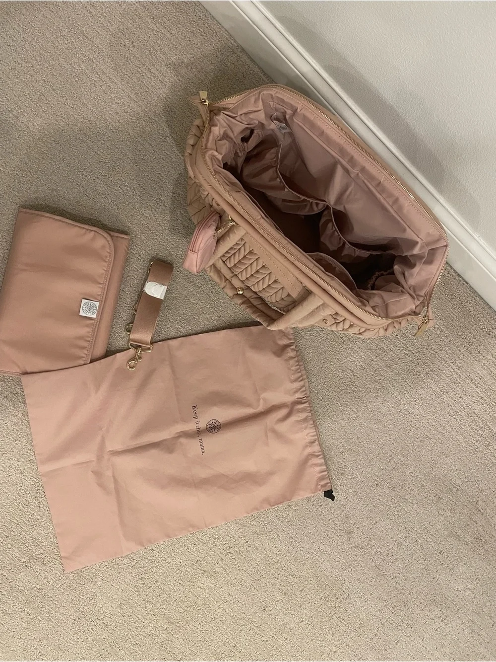 HAPP Paige Carryall Dusty Rose - Diaper Bag